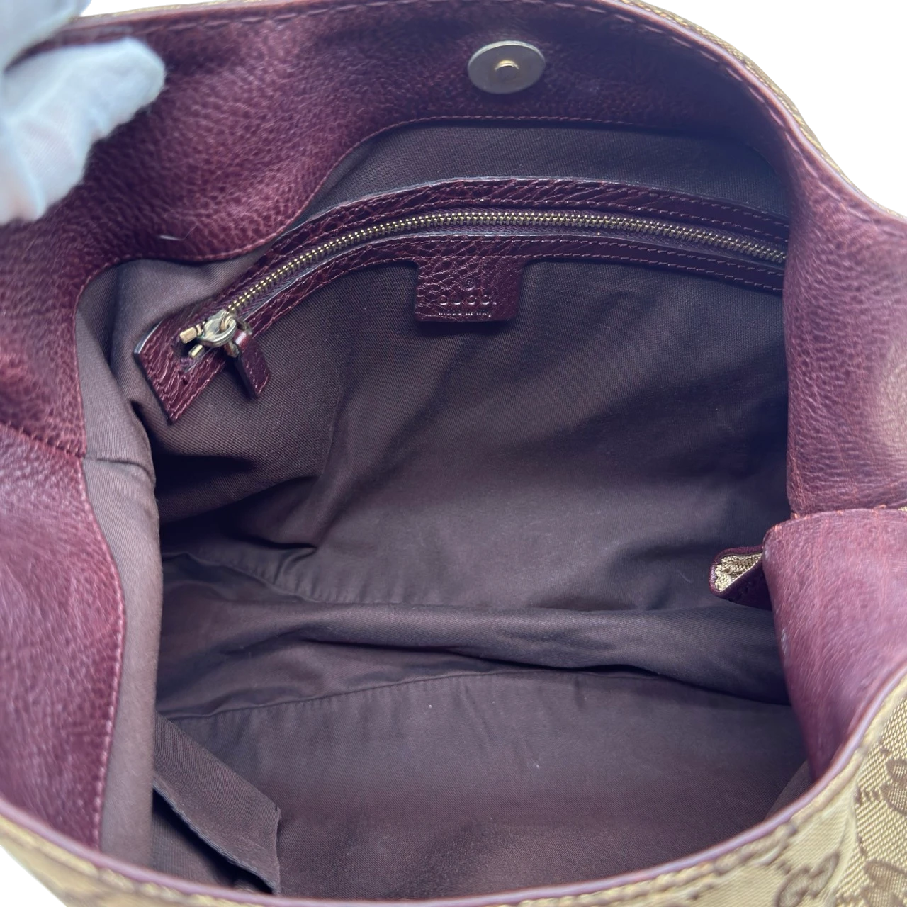Gucci Shoulder Bag Charlotte Hobo monogram beige