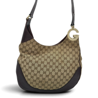 Gucci Shoulder Bag Charlotte Hobo monogram beige