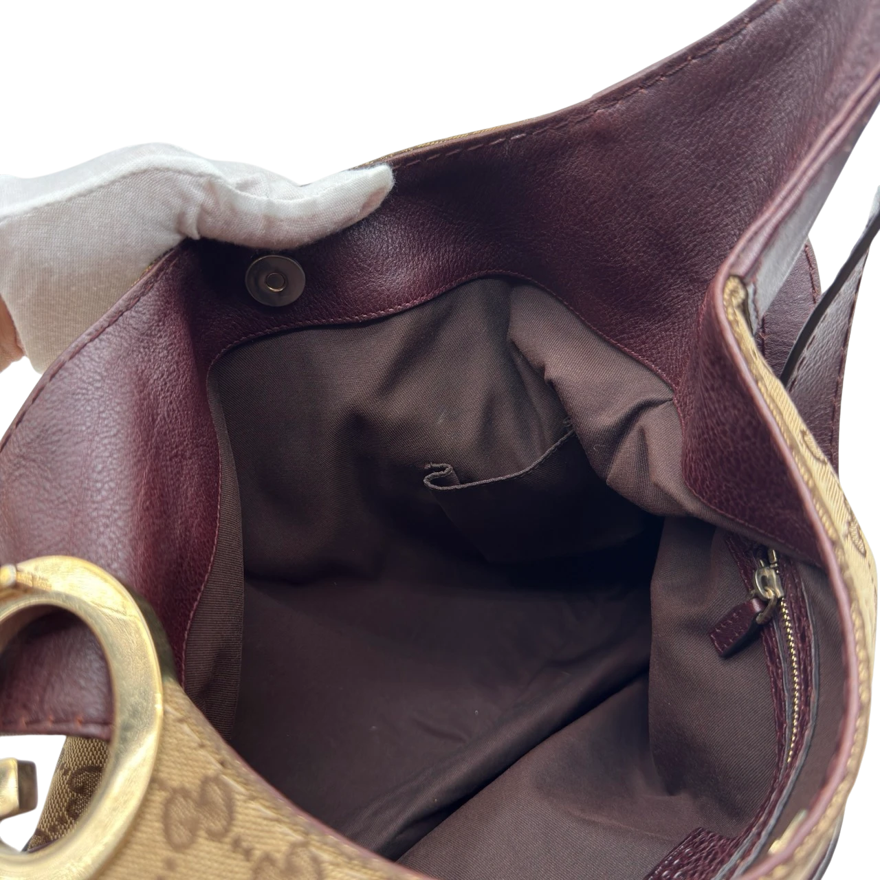 Gucci Shoulder Bag Charlotte Hobo monogram beige