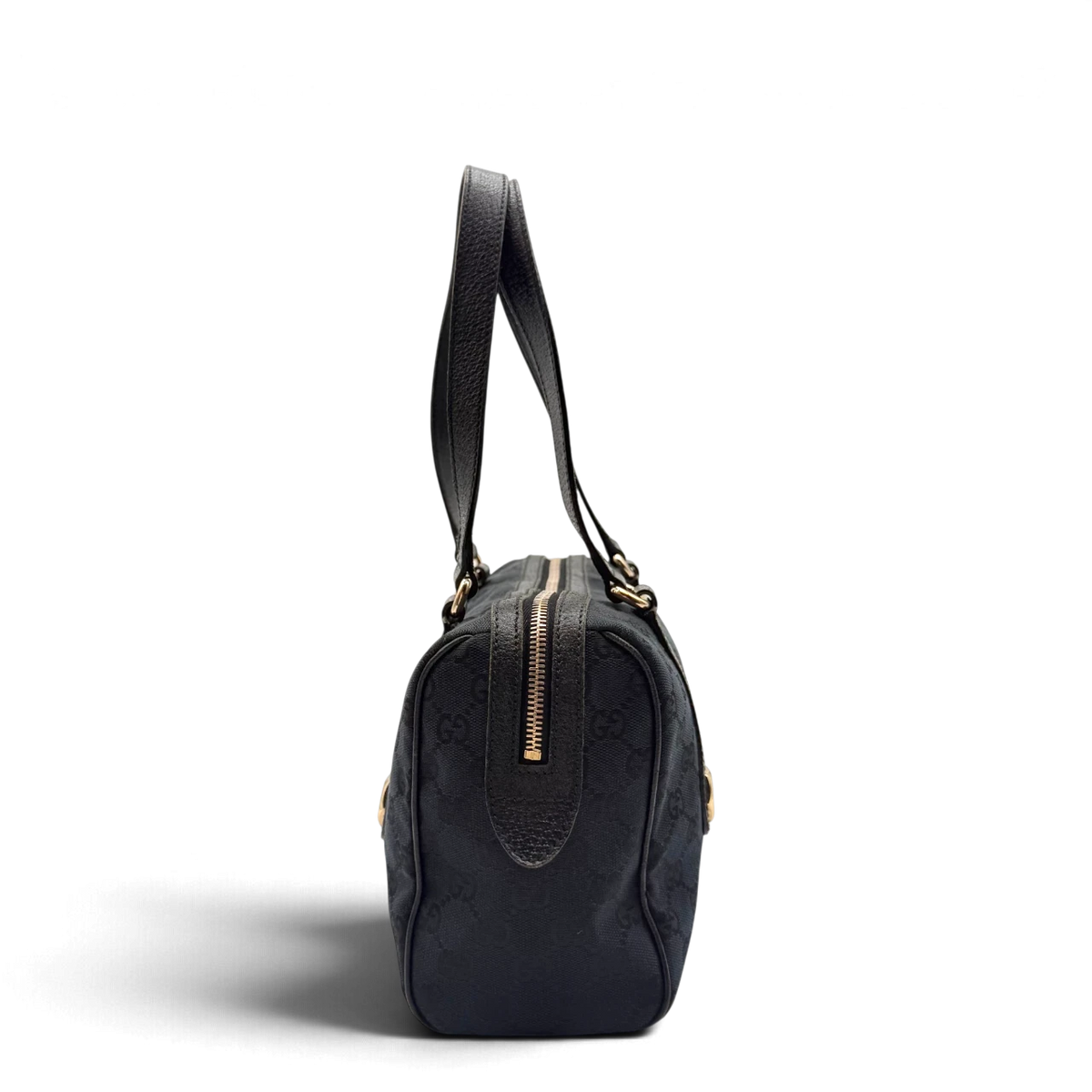 Gucci Schultertasche Charmy Boston monogram schwarz – Seitenansicht