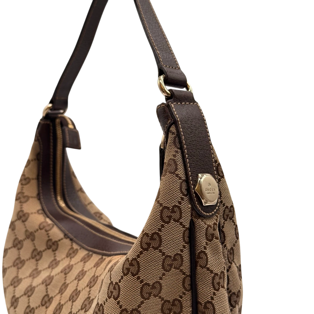 Gucci Schultertasche Charmy Eclipse Hobo monogram beige