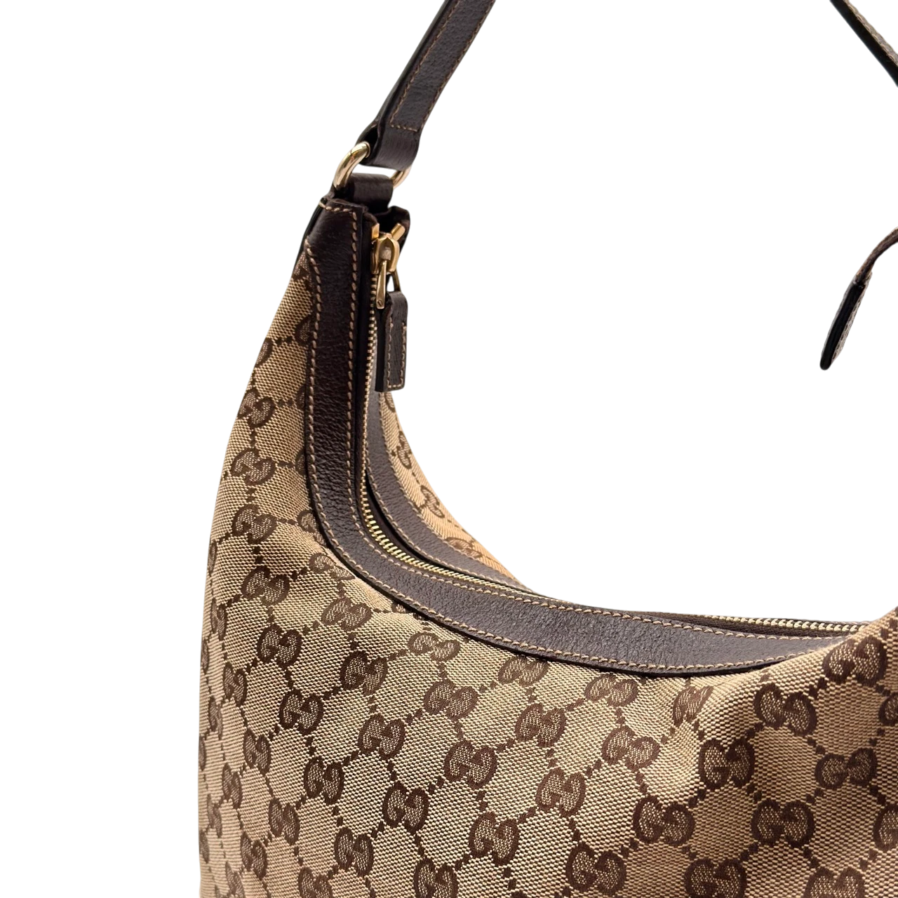 Gucci Schultertasche Charmy Eclipse Hobo monogram beige