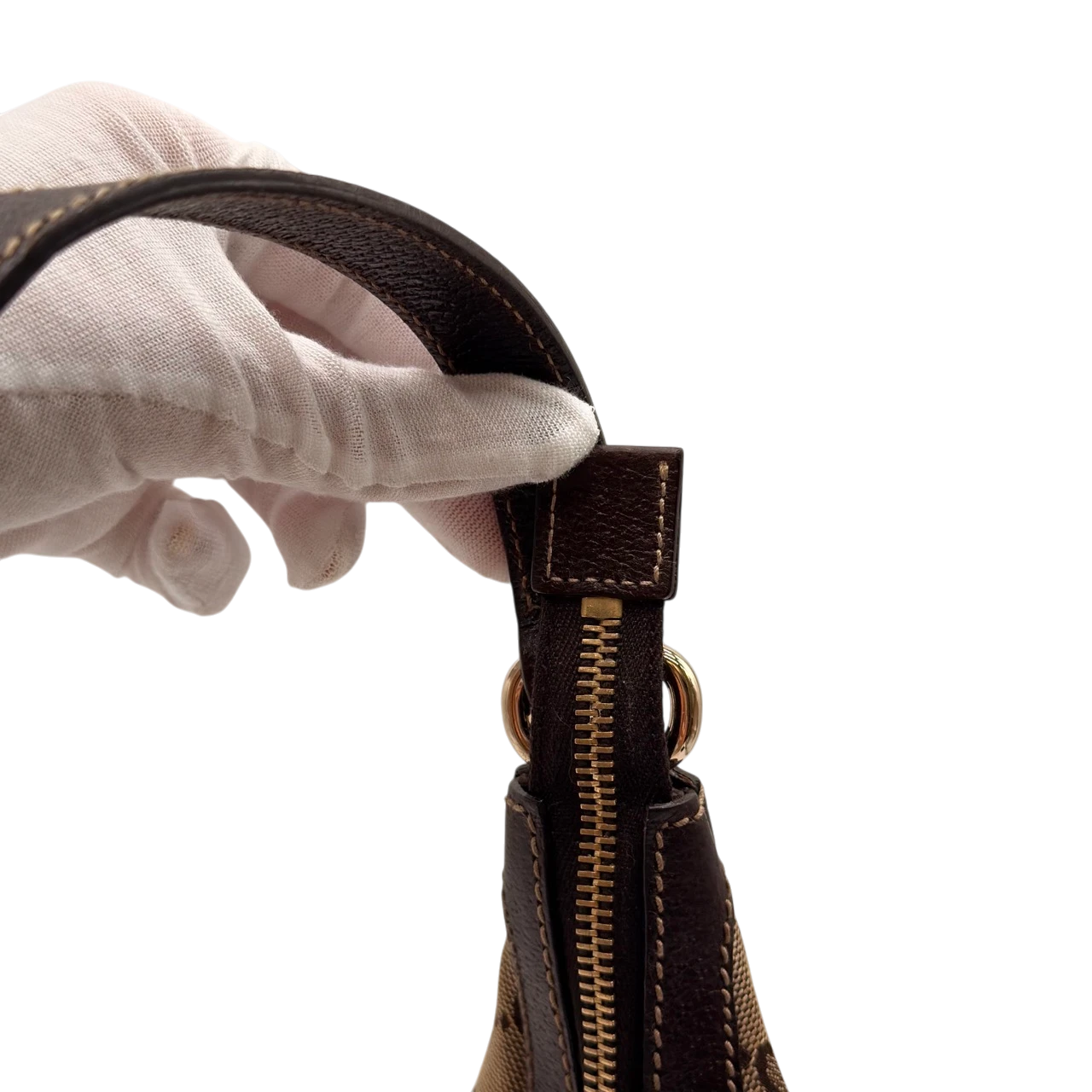 Gucci Schultertasche Charmy Eclipse Hobo monogram beige