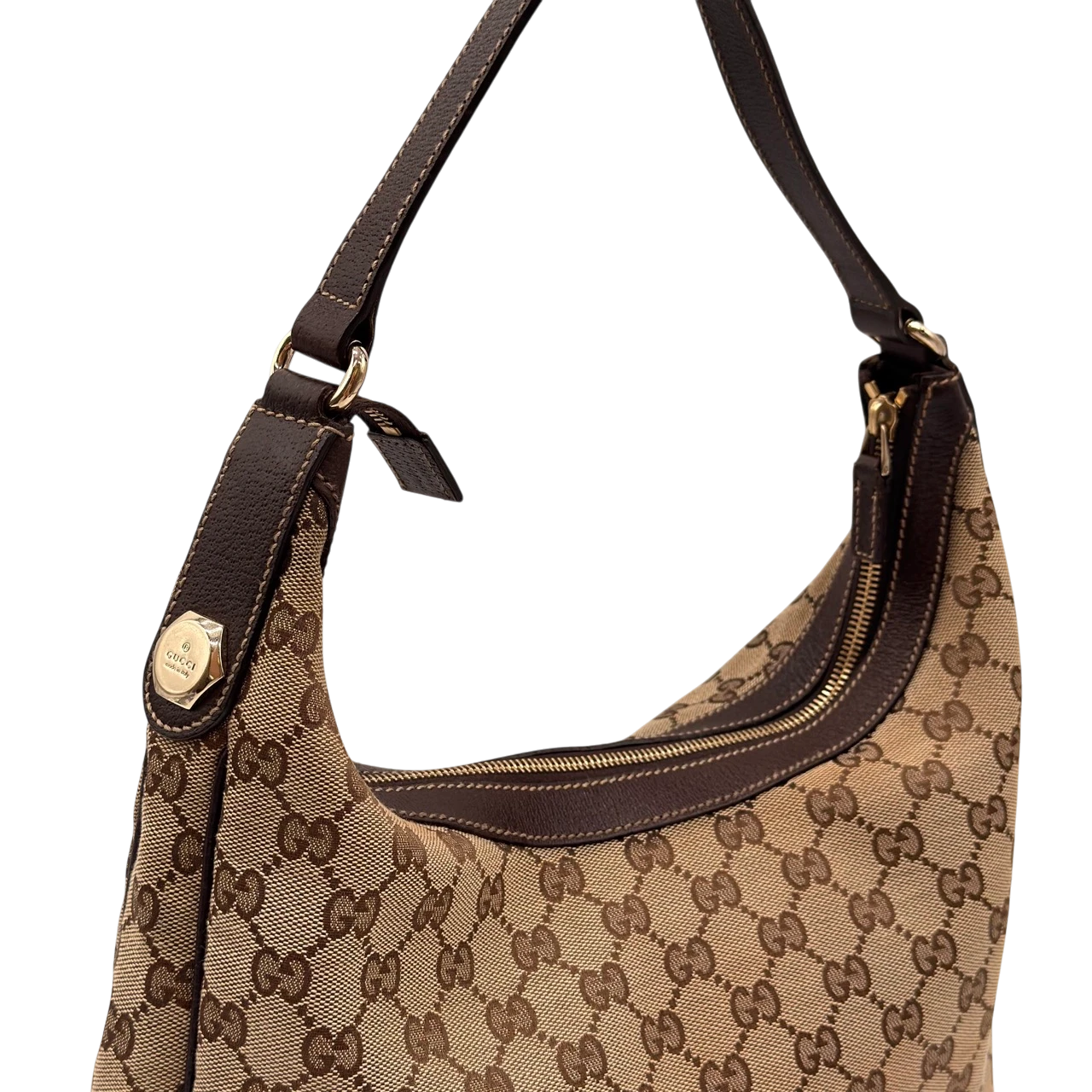 Gucci Schultertasche Charmy Eclipse Hobo monogram beige