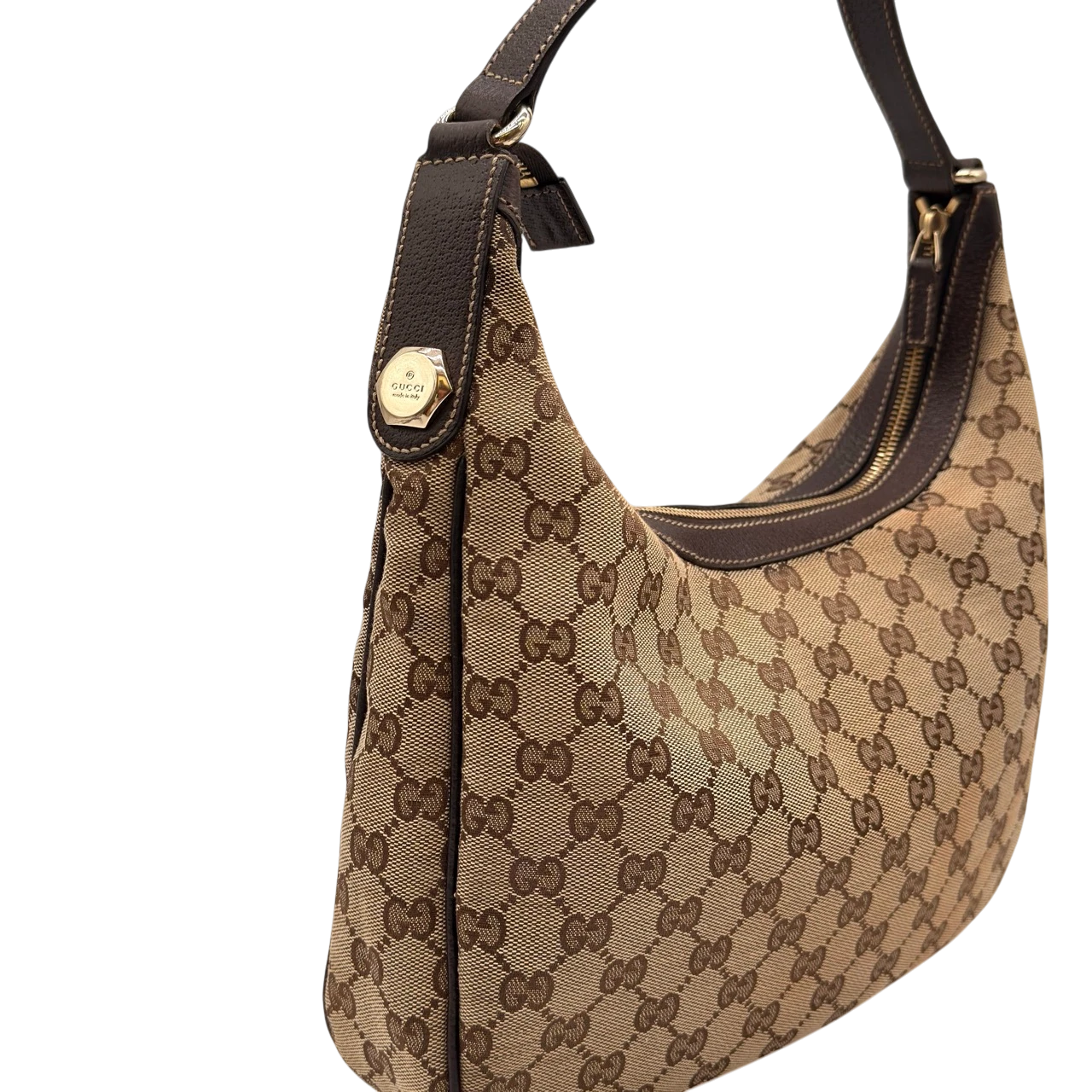 Gucci Schultertasche Charmy Eclipse Hobo monogram beige
