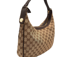 Gucci Schultertasche Charmy Eclipse Hobo monogram beige