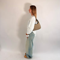 Gucci Schultertasche Charmy Eclipse Hobo monogram beige