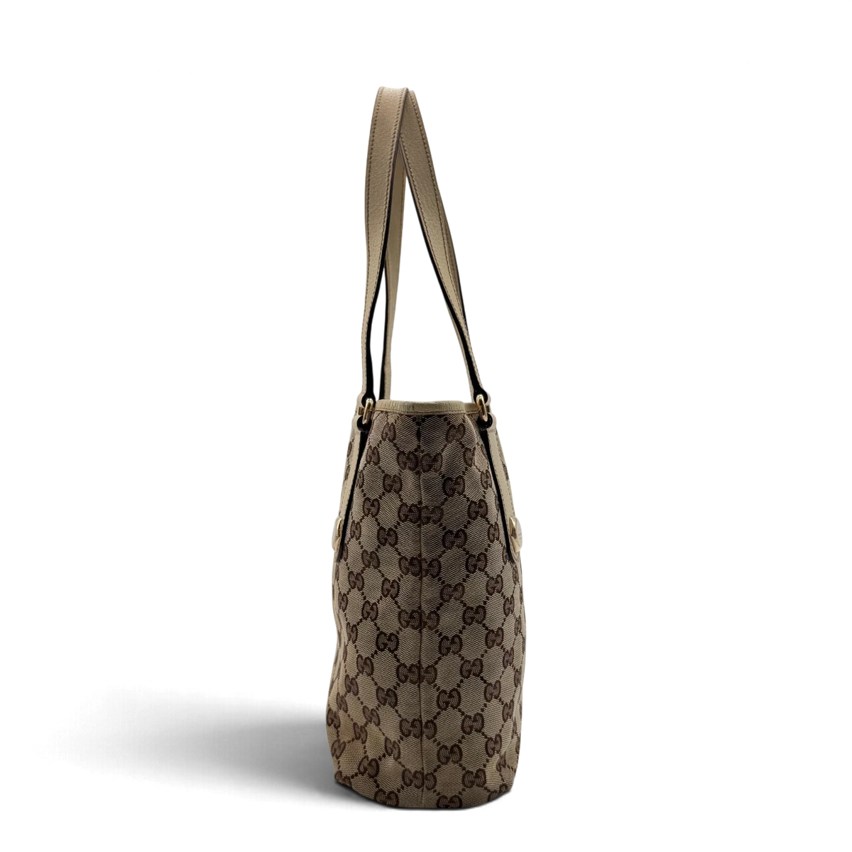 Gucci Schultertasche Charmy Mini Shopper monogram beige – Seitenansicht