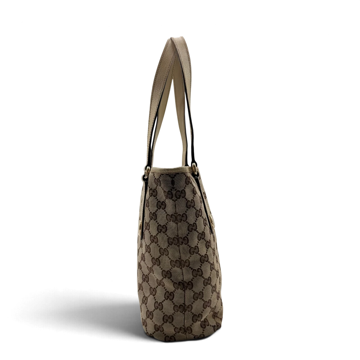 Gucci Schultertasche Charmy Mini Shopper monogram beige – Seitenansicht