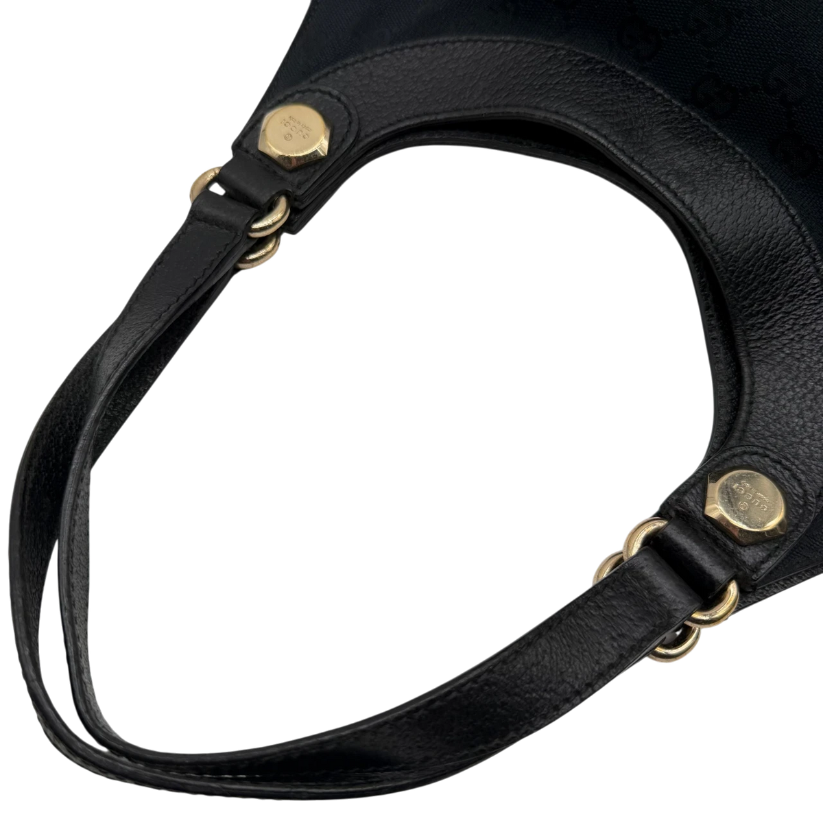 Gucci Schultertasche Charmy monogram schwarz – Henkel im Detail