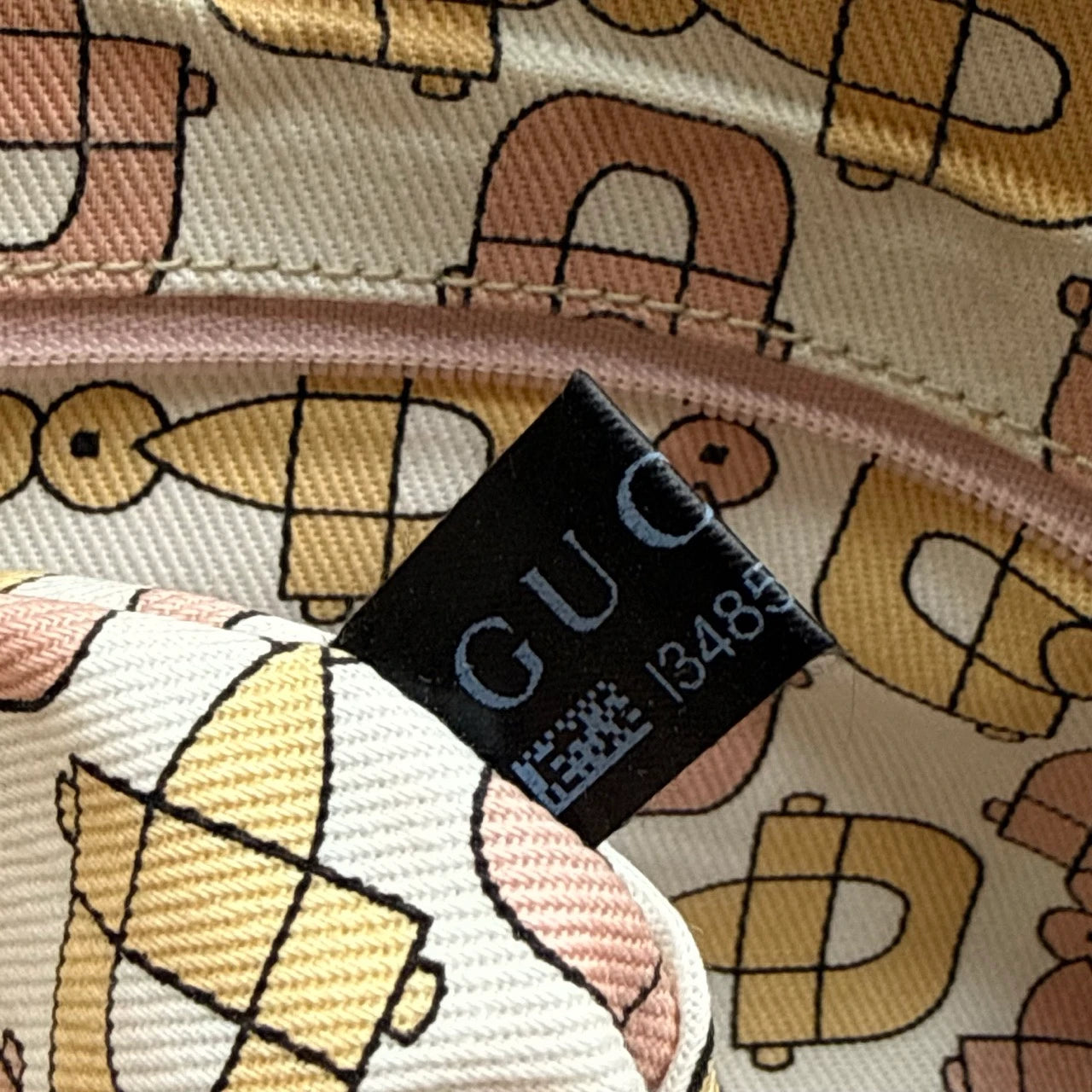 Gucci Schultertasche D-Ring large aus Leder monogram rosa