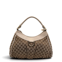 Gucci Schultertasche D-Ring large monogram beige
