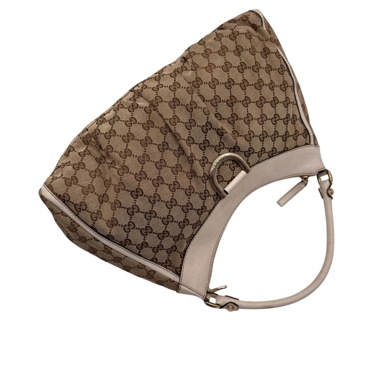 Gucci Schultertasche D-Ring large monogram beige
