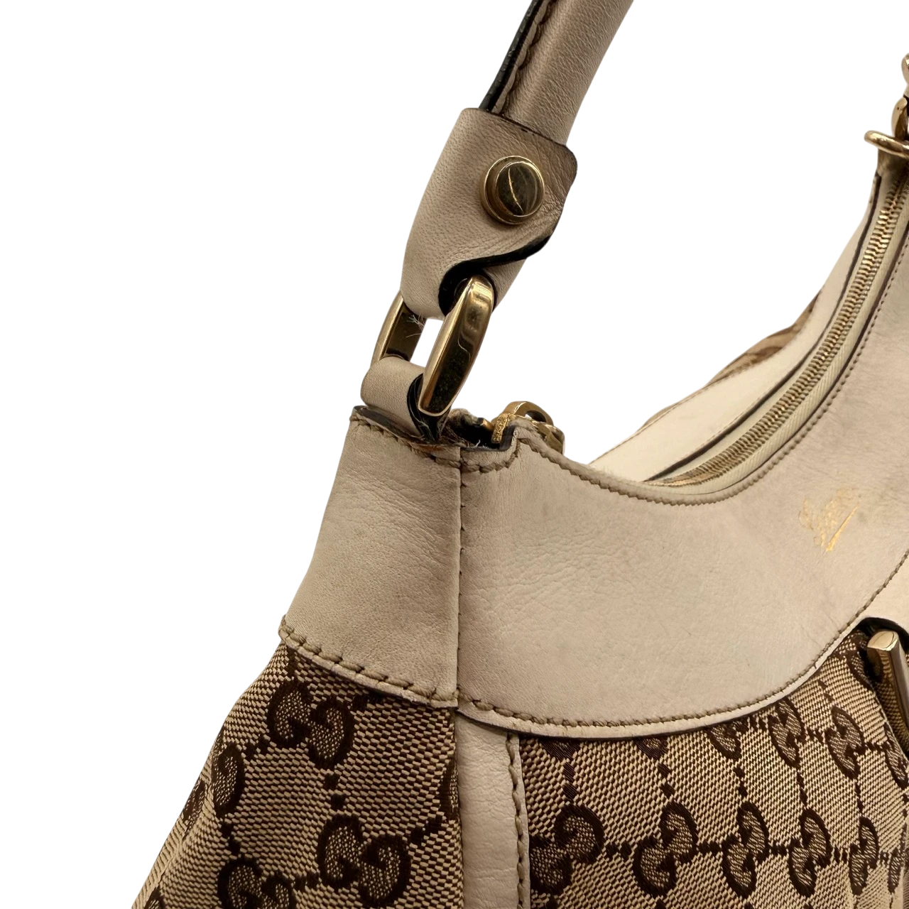Gucci Schultertasche D-Ring large monogram beige