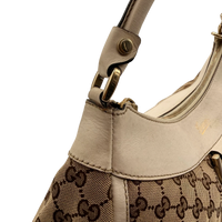 Gucci Schultertasche D-Ring large monogram beige
