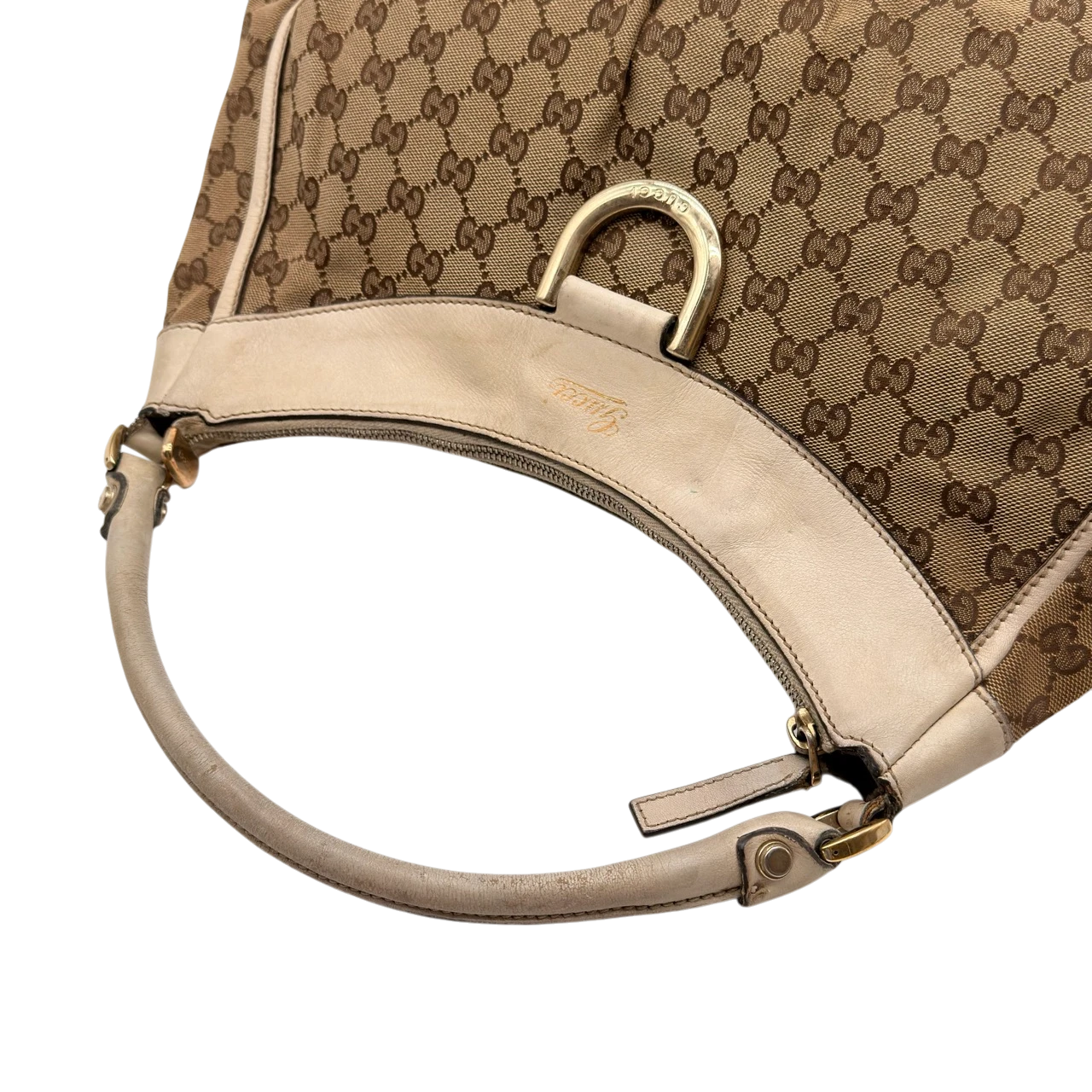 Gucci Schultertasche D-Ring large monogram beige