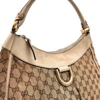 Gucci Schultertasche D-Ring large monogram beige