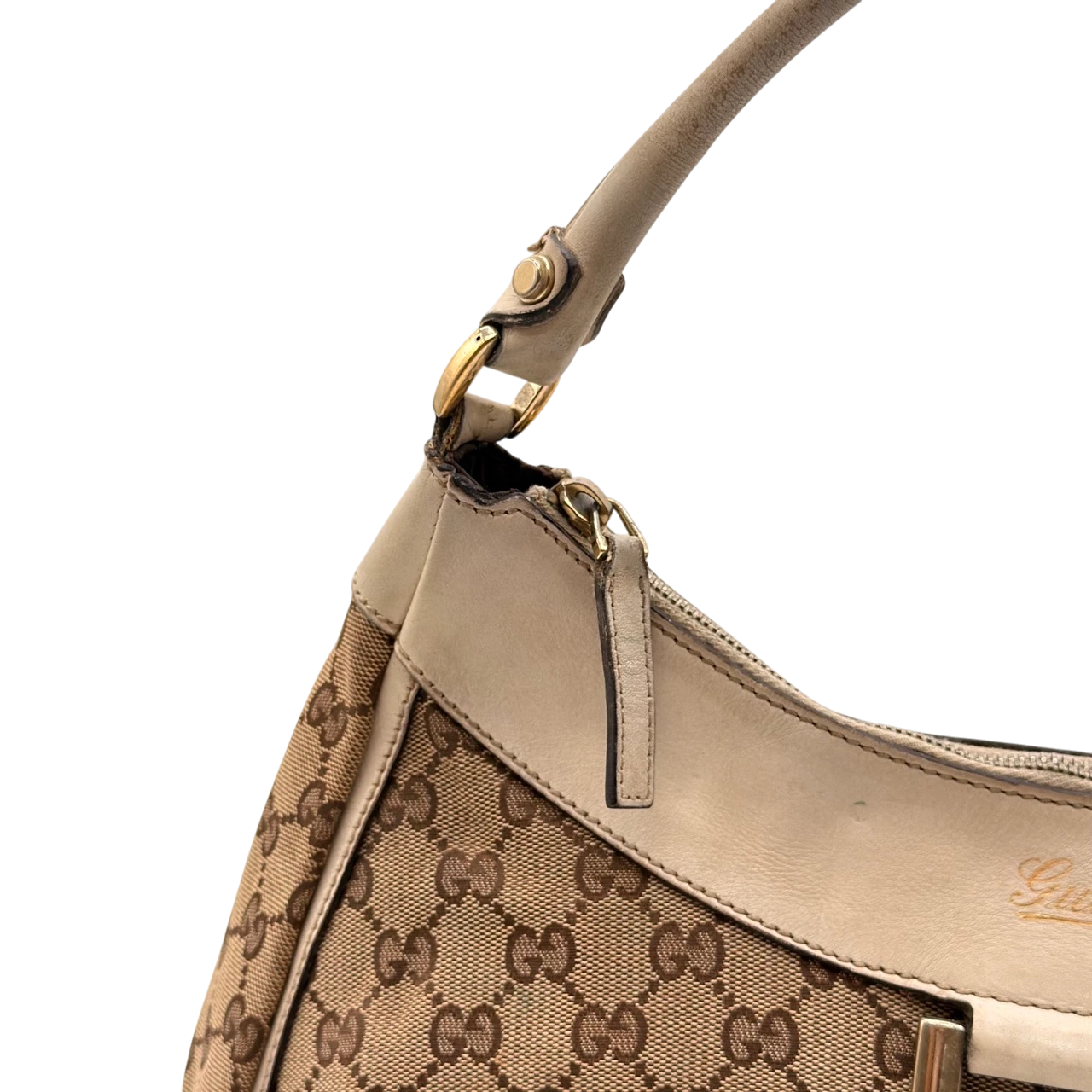 Gucci Schultertasche D-Ring large monogram beige