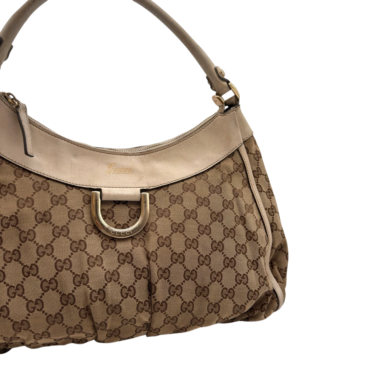 Gucci Schultertasche D-Ring large monogram beige
