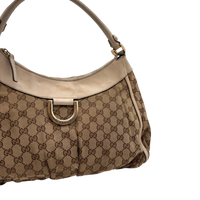 Gucci Schultertasche D-Ring large monogram beige