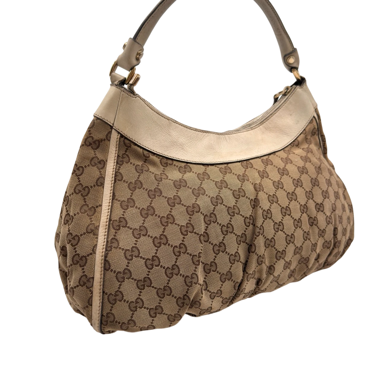 Gucci Schultertasche D-Ring large monogram beige
