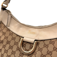 Gucci Schultertasche D-Ring large monogram beige