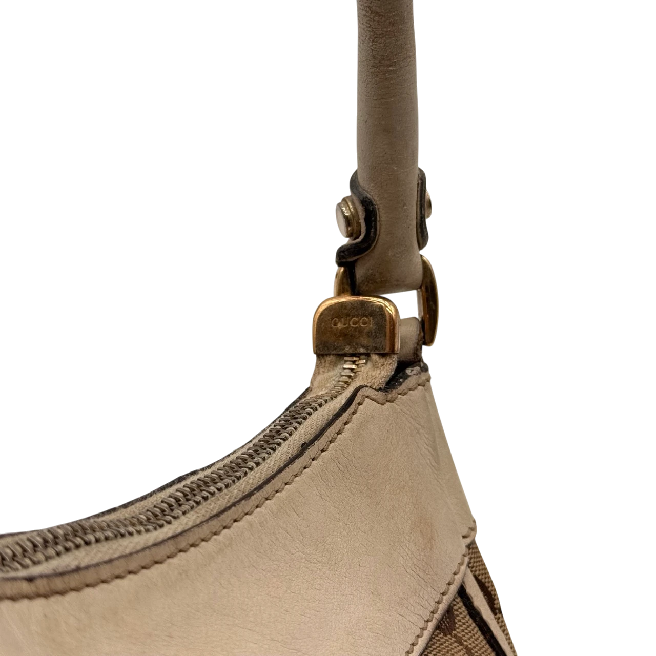 Gucci Schultertasche D-Ring large monogram beige