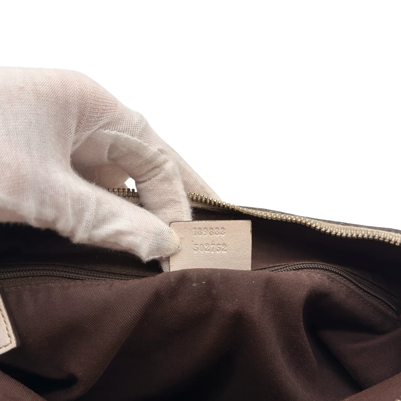 Gucci Schultertasche D-Ring large monogram beige