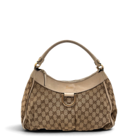 Gucci Schultertasche D-Ring large monogram beige