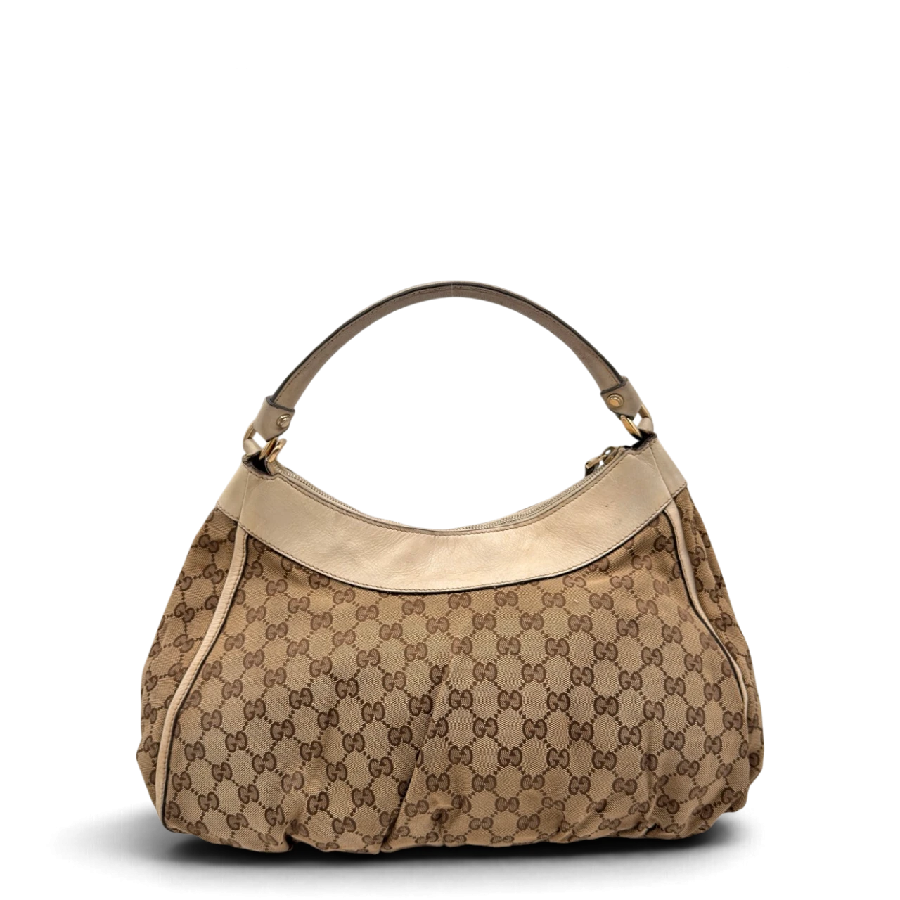Gucci Schultertasche D-Ring large monogram beige