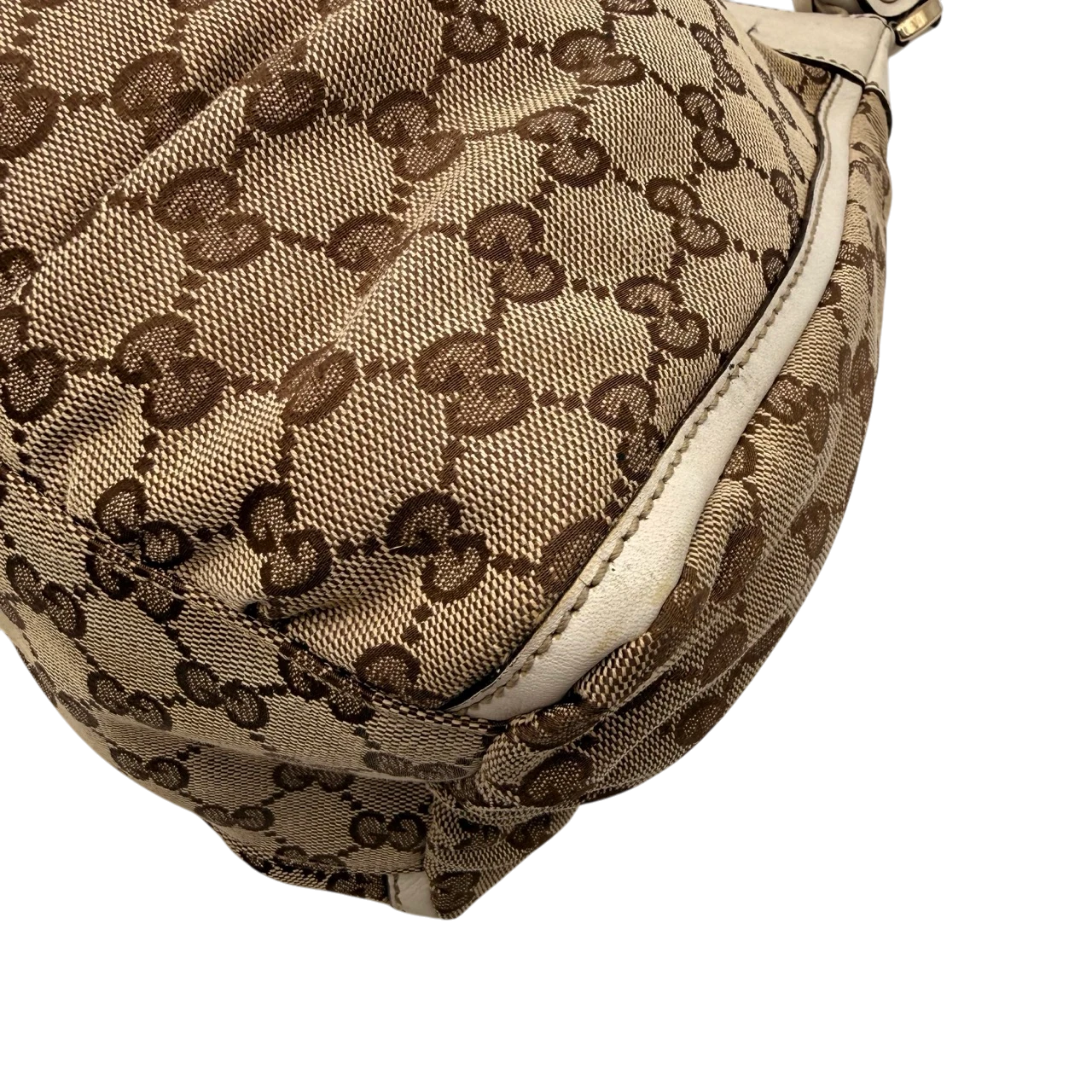 Gucci Schultertasche D-Ring large monogram beige