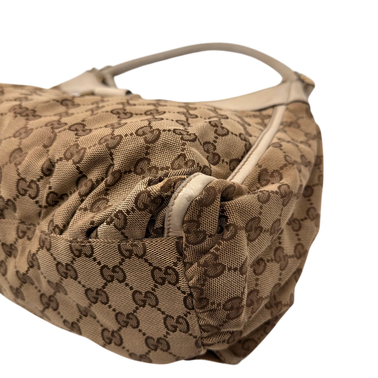 Gucci Schultertasche D-Ring large monogram beige