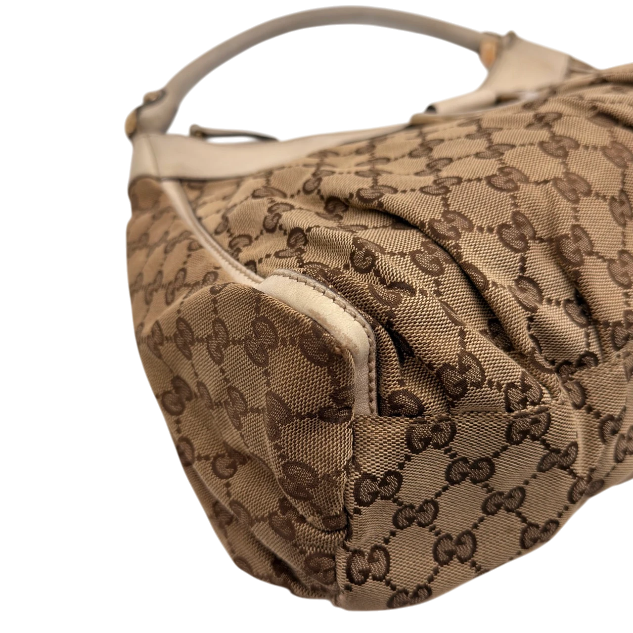 Gucci Schultertasche D-Ring large monogram beige