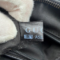 Gucci Schultertasche D-Ring large monogram schwarz – Seriennummer im Detail