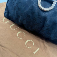 Gucci Schultertasche D-Ring large monogram schwarz – mit Staubbeutel