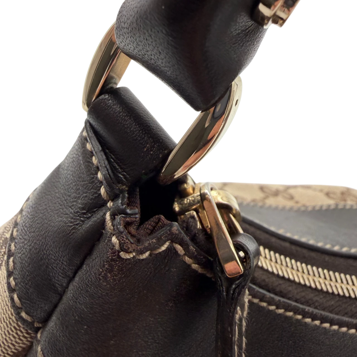 Gucci Schultertasche D-Ring monogram beige