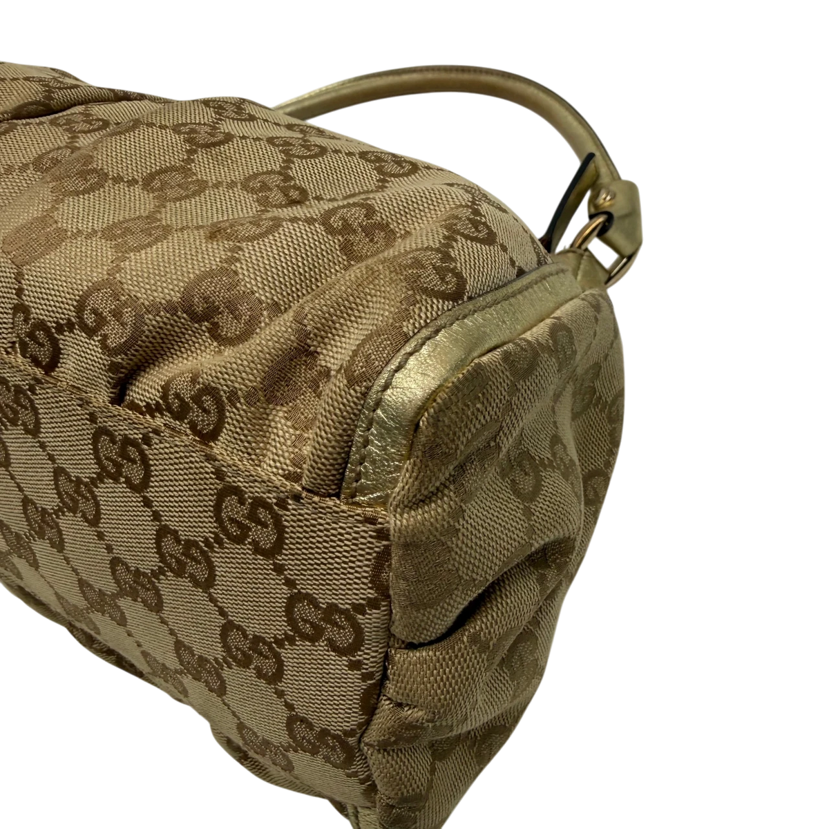Gucci Schultertasche D-Ring monogram beige – Ecken im Detail