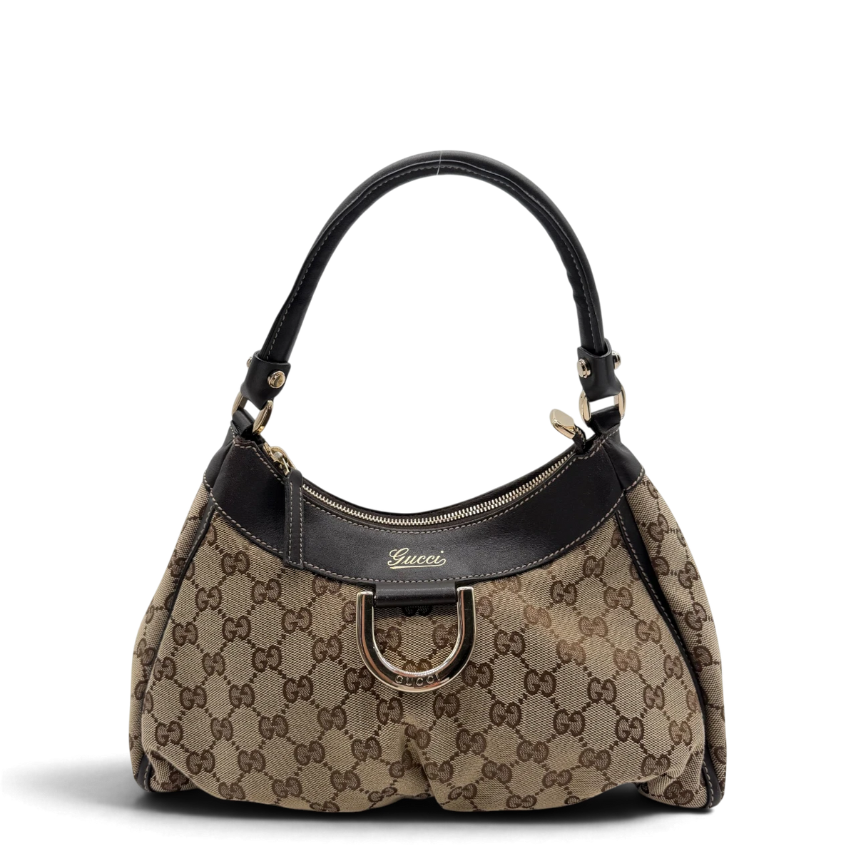 Gucci Schultertasche D-Ring monogram beige