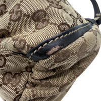 Gucci Schultertasche D-Ring monogram beige – Gebrauchsspuren: Abrieb am Griff
