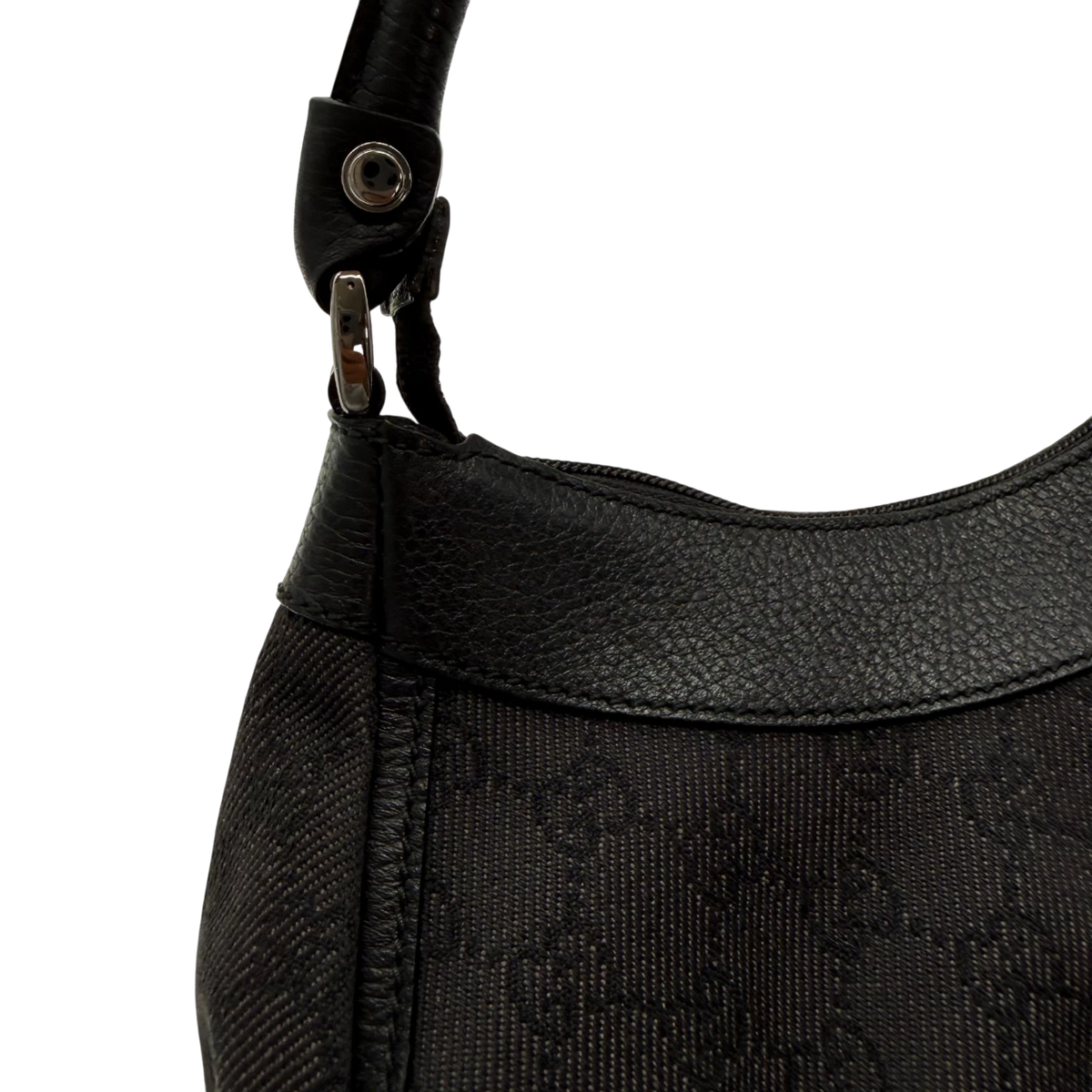 Gucci Schultertasche D-Ring monogram dunkelgrau