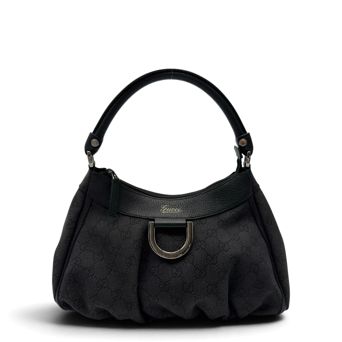 Gucci Schultertasche D-Ring monogram dunkelgrau