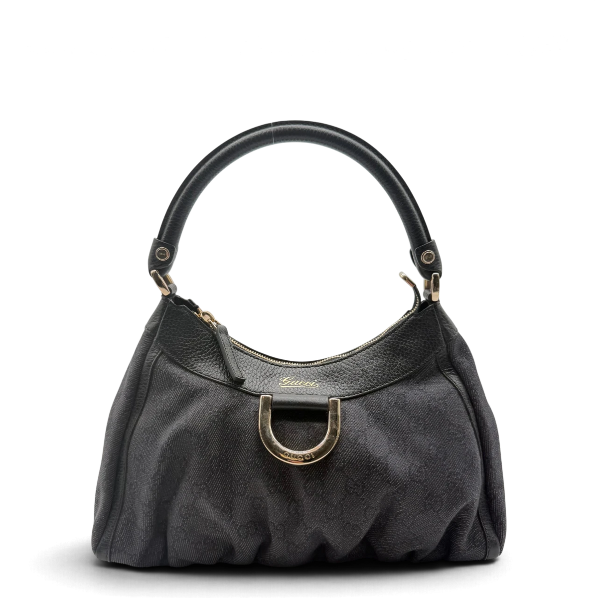 Gucci Schultertasche D-Ring monogram grau – Gesamtansicht
