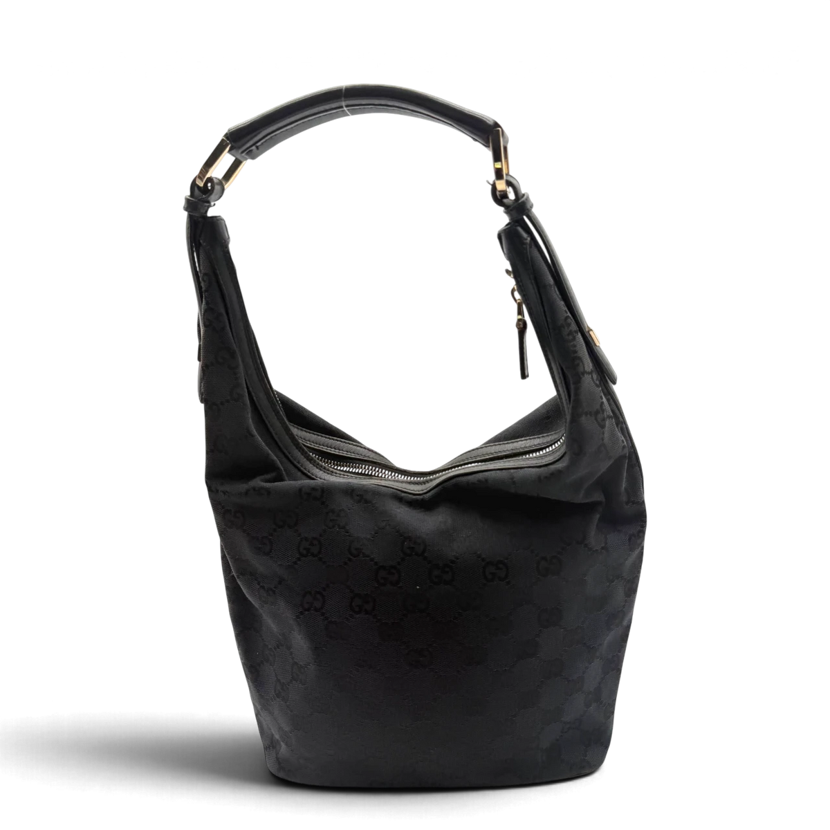 Gucci Schultertasche GG Hobo monogram schwarz – Gesamtansicht