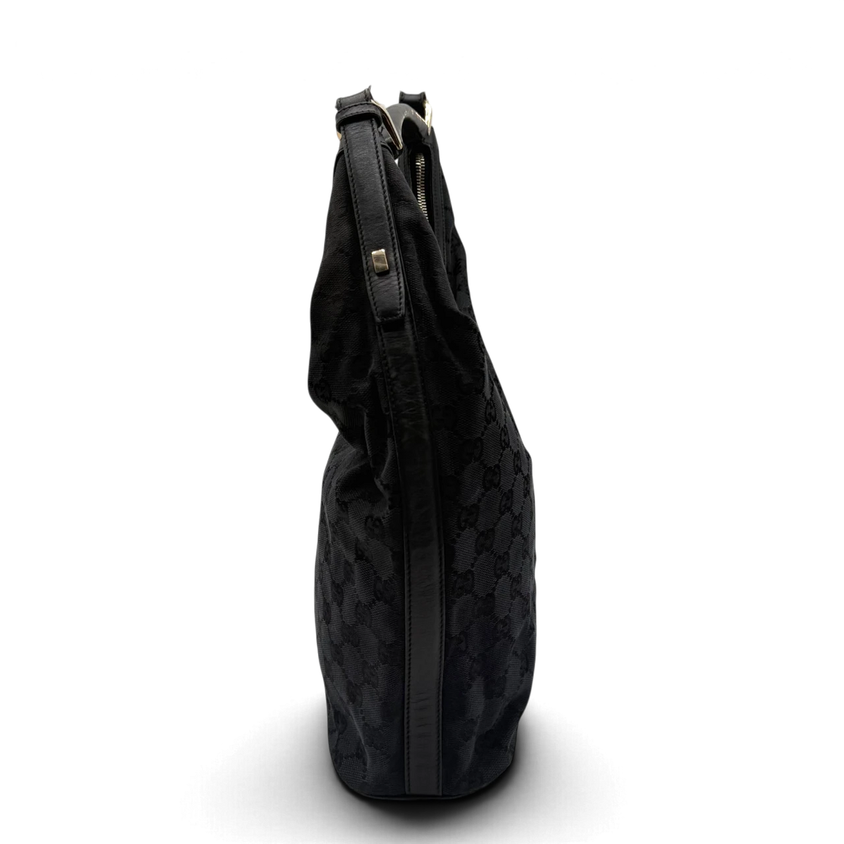 Gucci Schultertasche GG Hobo monogram schwarz – Seitenansicht