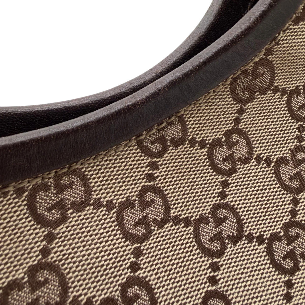 Gucci Schultertasche Hobo monogram beige