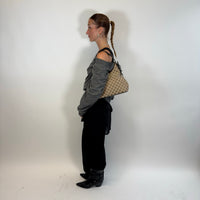 Gucci Schultertasche Hobo monogram beige