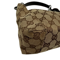 Gucci Schultertasche Hobo monogram beige – Ecken im Detail