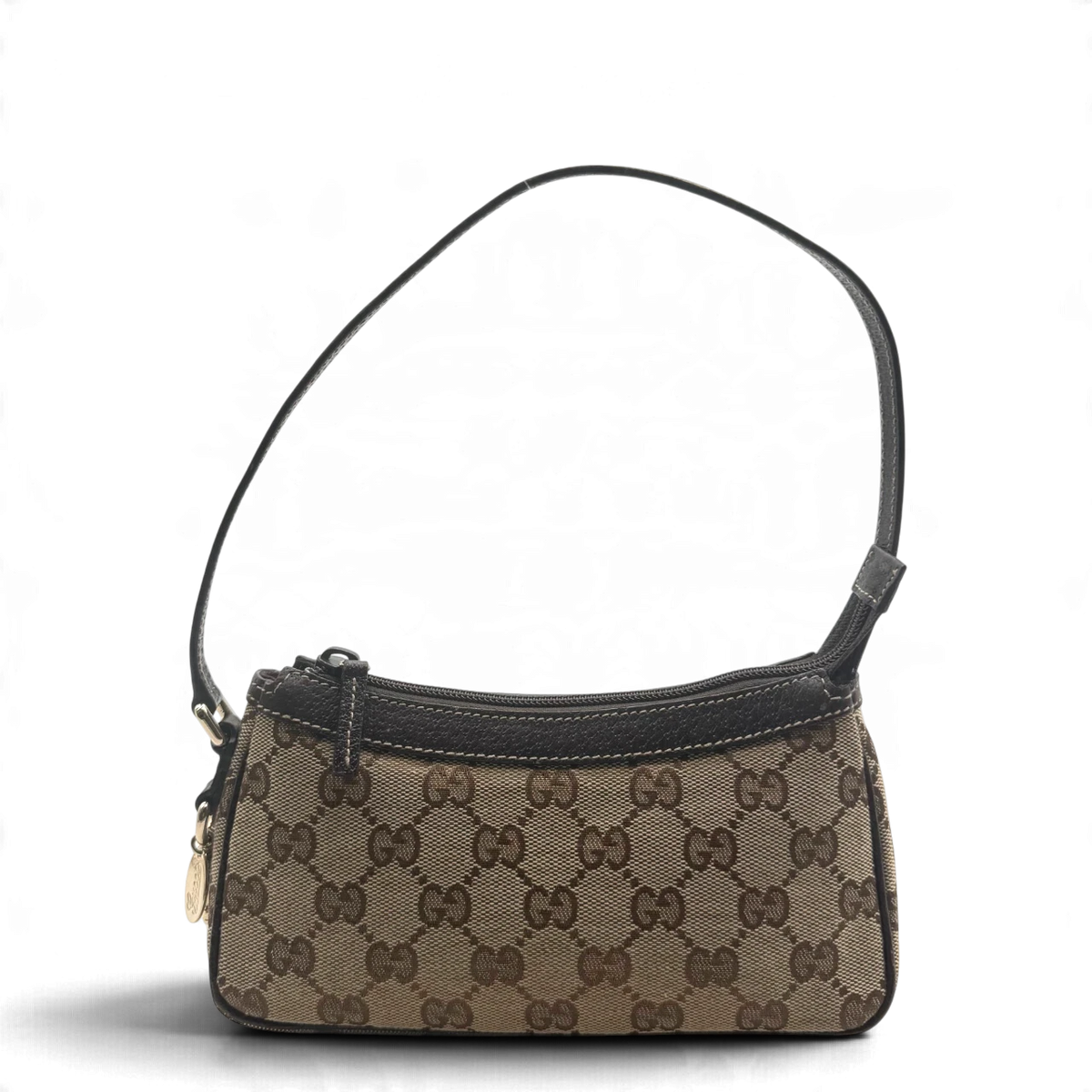 Gucci Pochette mit Charms monogram beige – Gesamtansicht