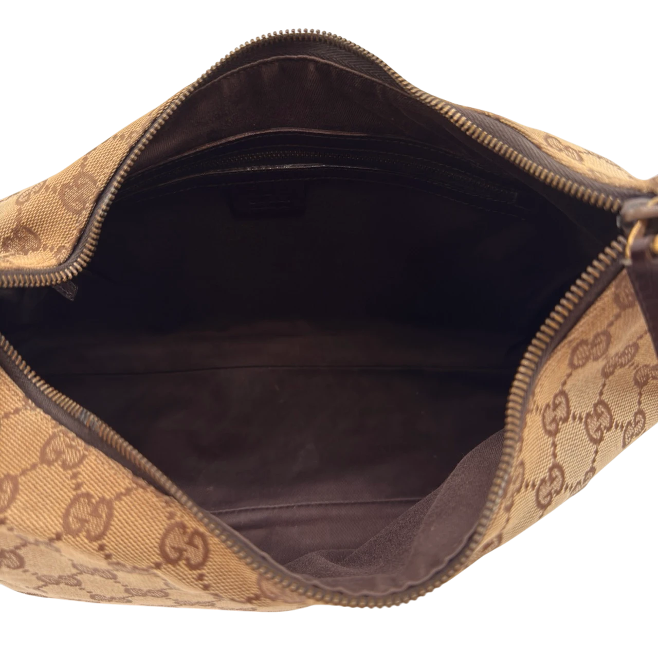 Gucci Schultertasche Horsebit Hobo large monogram beige