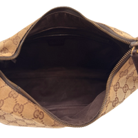 Gucci Schultertasche Horsebit Hobo large monogram beige